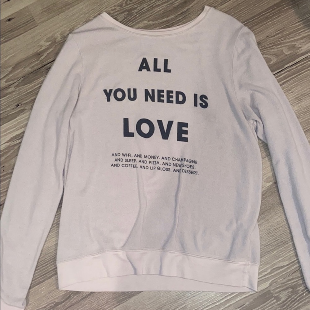 Wildfox “ALL YOU NEED IS LOVE” Long Sleeve Shirt
